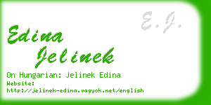 edina jelinek business card